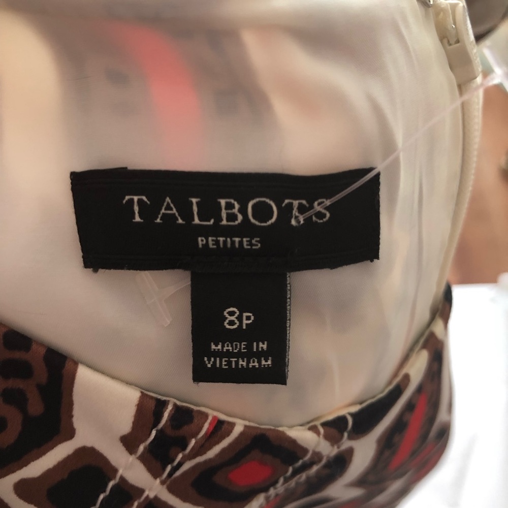 Talbots red and white dress size 8p - Picture 5 of 6